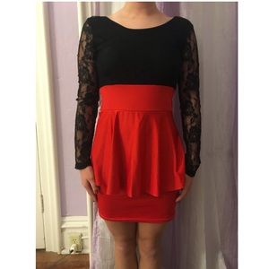 Black & Red Party Dress